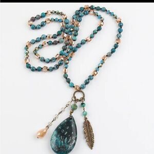 BOHEMIAN NATURAL STONE  NECKLACE‎
